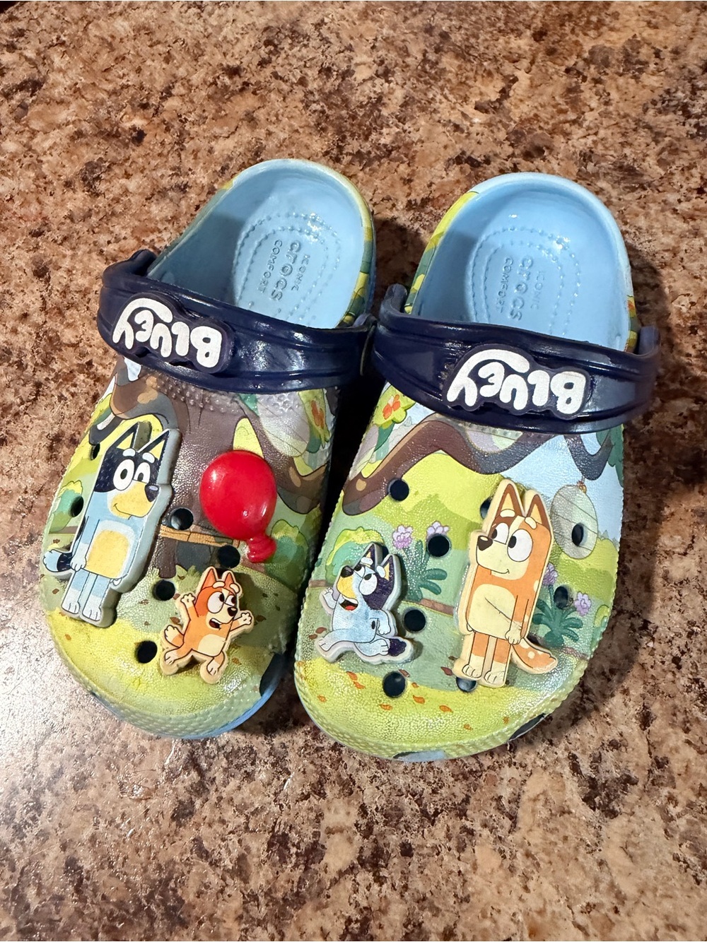 CROCS Blue and Navy Kids Character Clogs Bluey